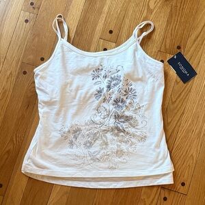 NEW Sonoma Layered Cami Tank Top Thin Straps Shelf Bra Large